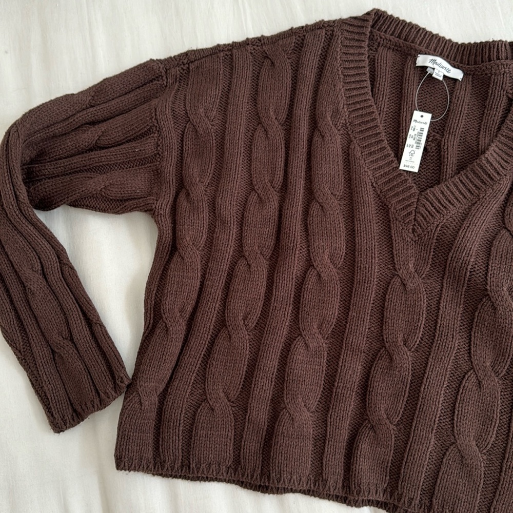 NWT Madewell Cable Knit Sweater